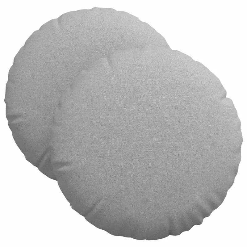 Sėdynių pagalvėlės 2 pcs Debesų pilka Ø40 x 13 cm audinys
