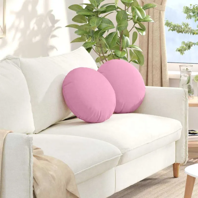 Sėdynių pagalvėlės 2 pcs Rožinė Ø40 x 13 cm audinys