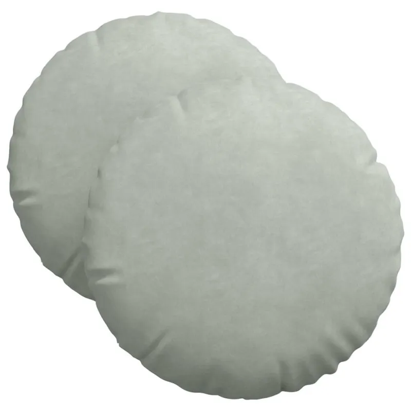 Sėdynių pagalvėlės 2 pcs Šviesiai pilka Ø 40 x 13 cm Aksomas