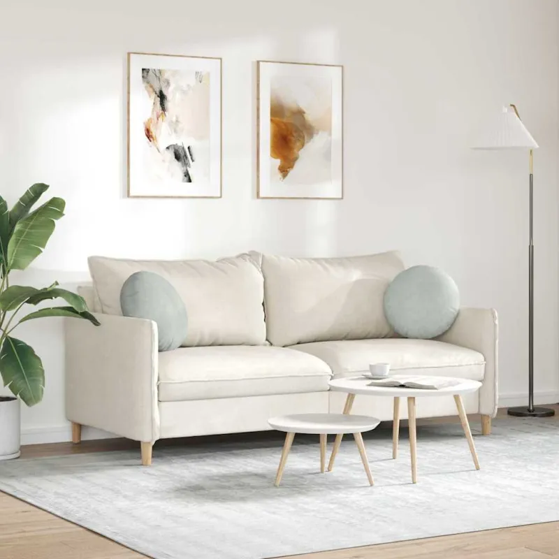 Sėdynių pagalvėlės 2 pcs Šviesiai pilka Ø 40 x 13 cm Aksomas