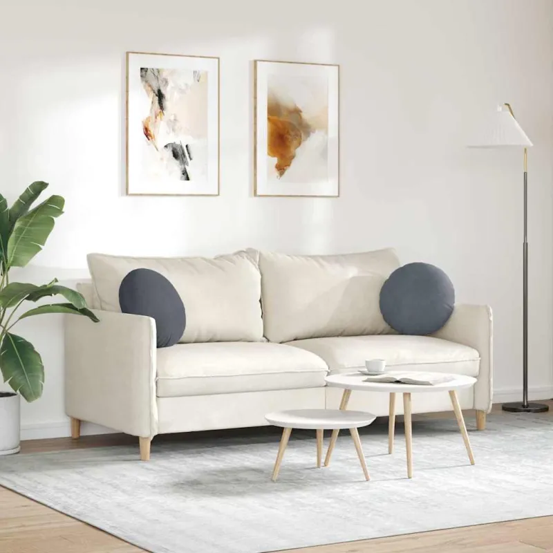 Sėdynių pagalvėlės 2 pcs Tamsiai pilka Ø 40 x 13 cm Aksomas