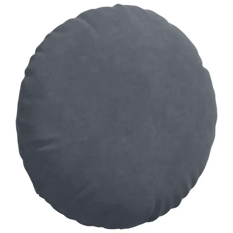 Sėdynių pagalvėlės 2 pcs Tamsiai pilka Ø 40 x 13 cm Aksomas