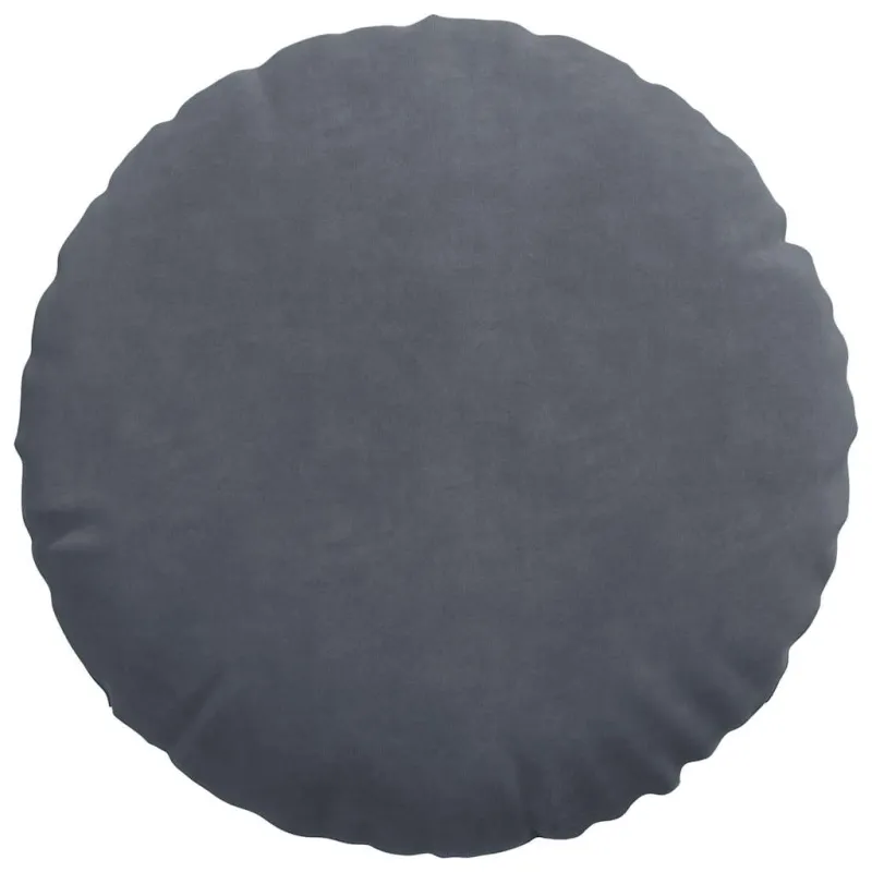 Sėdynių pagalvėlės 2 pcs Tamsiai pilka Ø 40 x 13 cm Aksomas