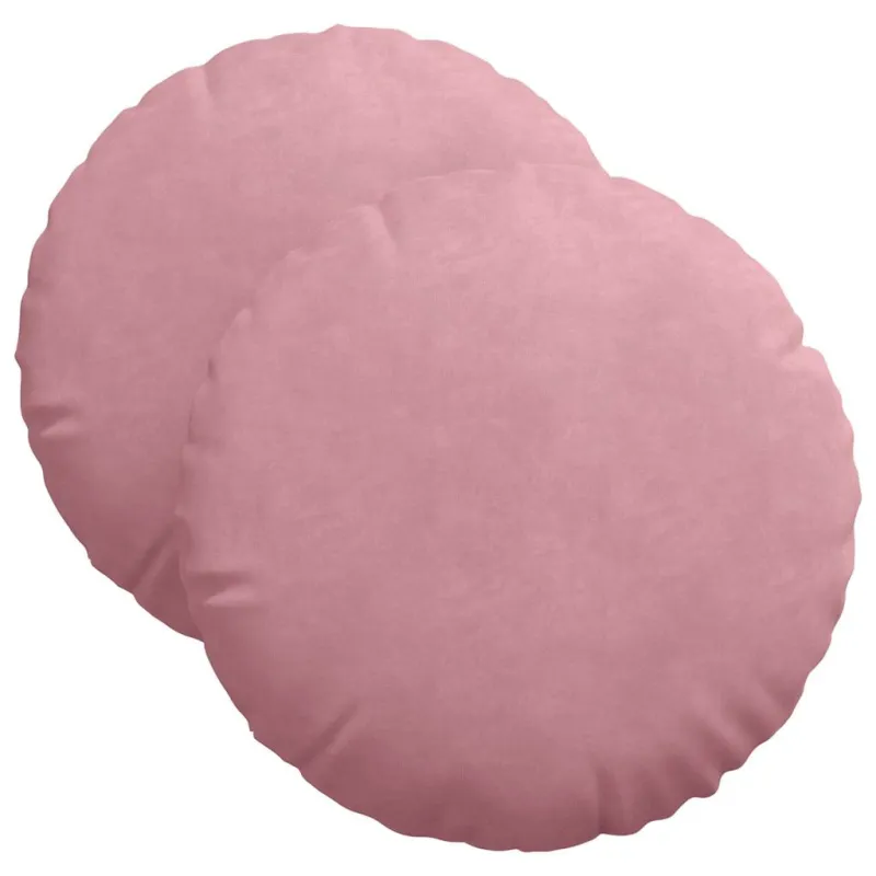 Sėdynių pagalvėlės 2 pcs Rožinė Ø 40 x 13 cm Aksomas