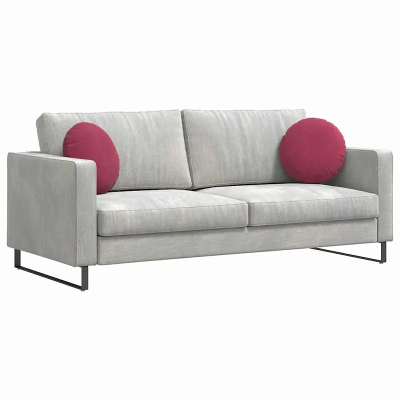 Sėdynių pagalvėlės 2 pcs Vyno raudona Ø 40 x 13 cm Aksomas