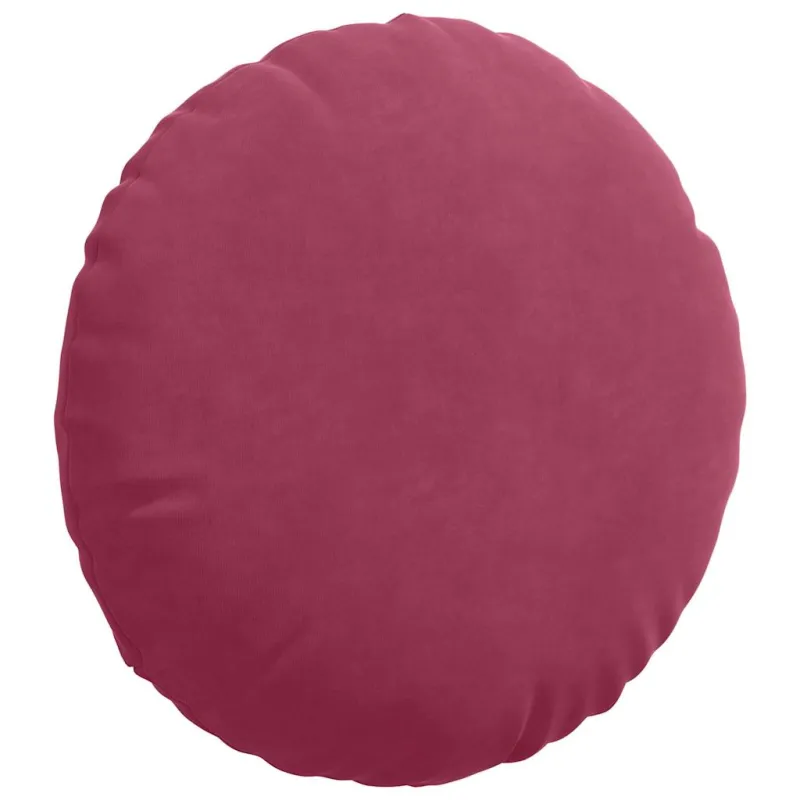 Sėdynių pagalvėlės 2 pcs Vyno raudona Ø 40 x 13 cm Aksomas