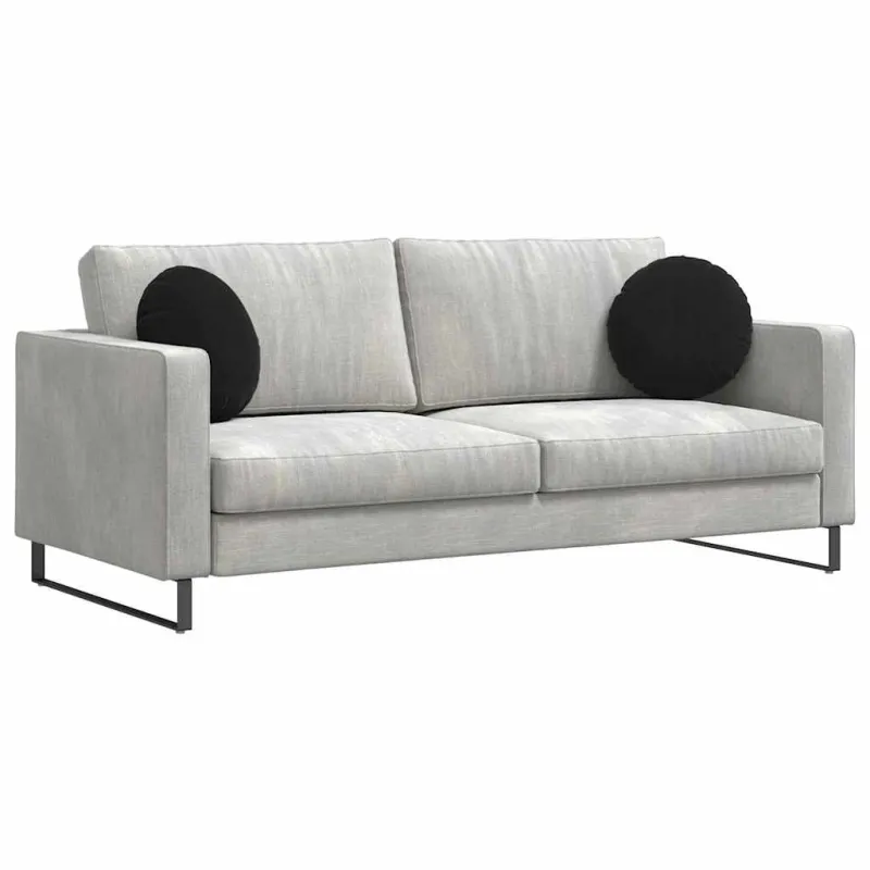 Sėdynių pagalvėlės 2 pcs Juoda Ø 40 x 13 cm Aksomas
