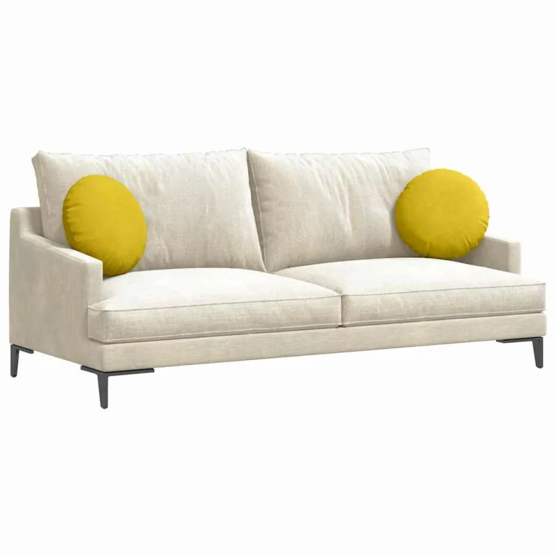 Sėdynių pagalvėlės 2 pcs Geltona Ø 40 x 13 cm Aksomas