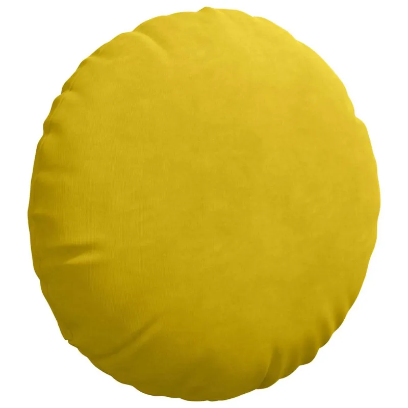 Sėdynių pagalvėlės 2 pcs Geltona Ø 40 x 13 cm Aksomas