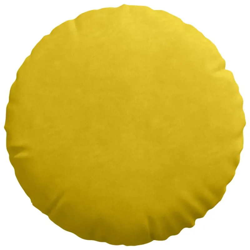 Sėdynių pagalvėlės 2 pcs Geltona Ø 40 x 13 cm Aksomas