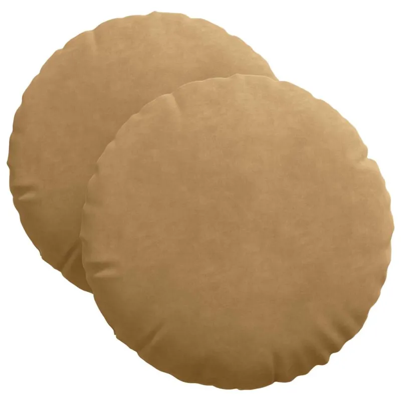 Sėdynių pagalvėlės 2 pcs Ruda Ø 40 x 13 cm Aksomas