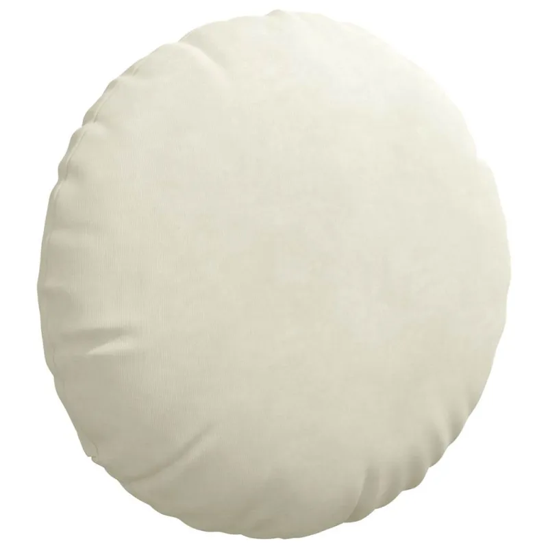 Sėdynių pagalvėlės 2 pcs Kreminė Ø 40 x 13 cm Aksomas