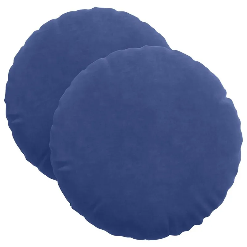 Sėdynių pagalvėlės 2 pcs Policijos mėlyna Ø 40 x 13 cm Aksomas