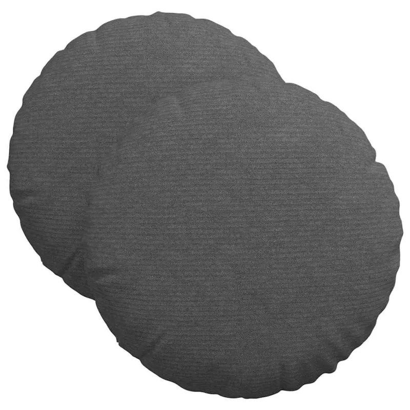 Sėdynių pagalvėlės 2 pcs Tamsiai pilka Ø 40 cm