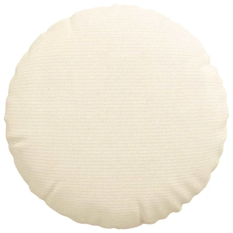 Sėdynių pagalvėlės 2 pcs Kreminė Ø 40 cm Kordūrinis audinys