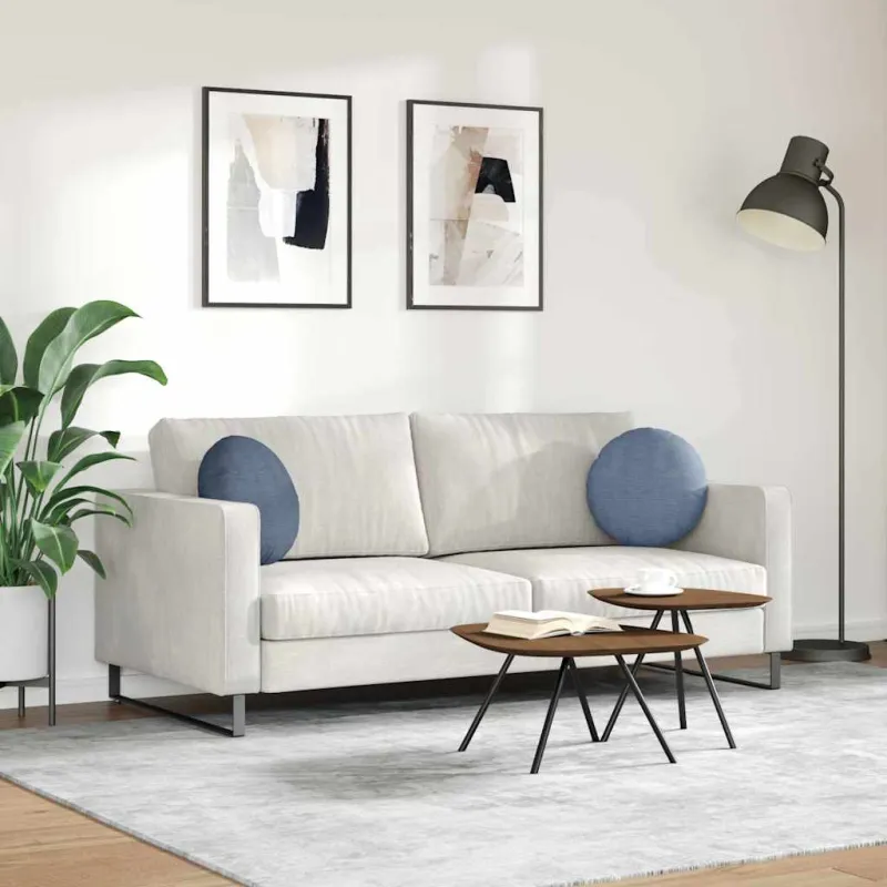 Sėdynių pagalvėlės 2 pcs Mėlyna Ø 40 cm Kordūrinis audinys