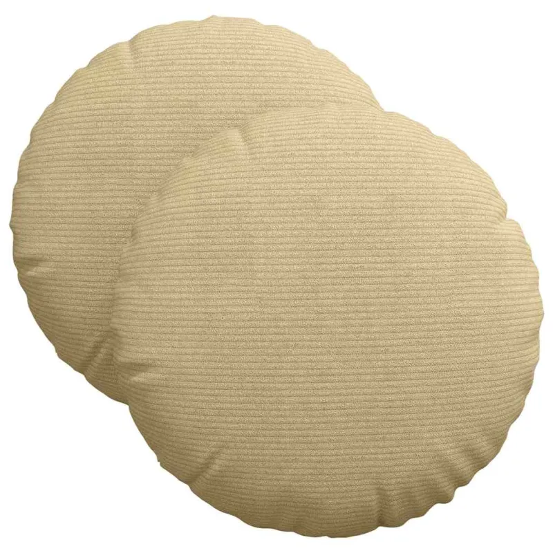 Sėdynių pagalvėlės 2 pcs Pilkai žalia Ø 40 cm