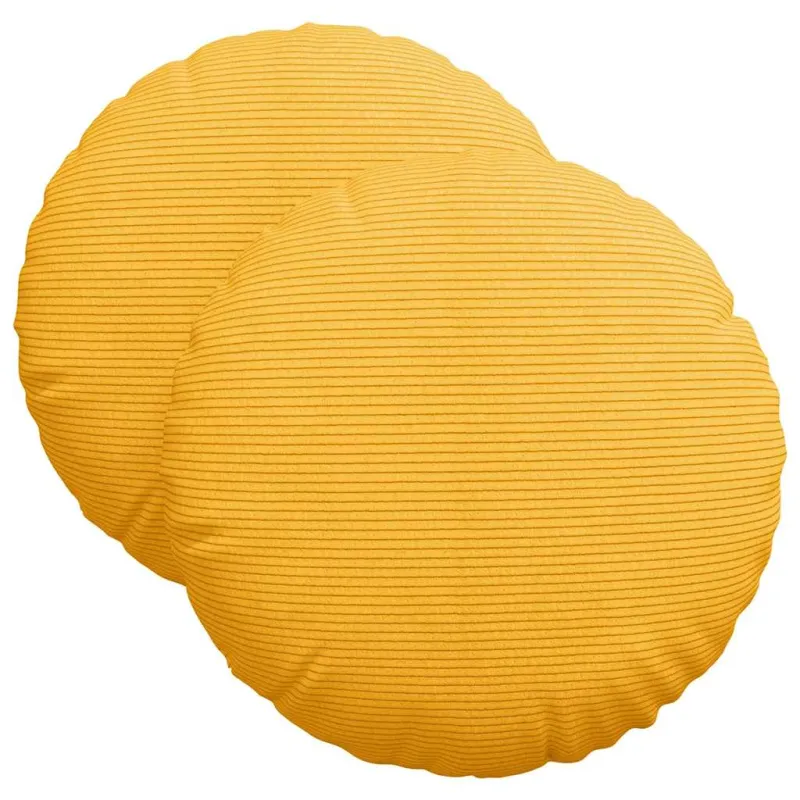 Sėdynių pagalvėlės 2 pcs Šviesi geltona Ø 40 cm