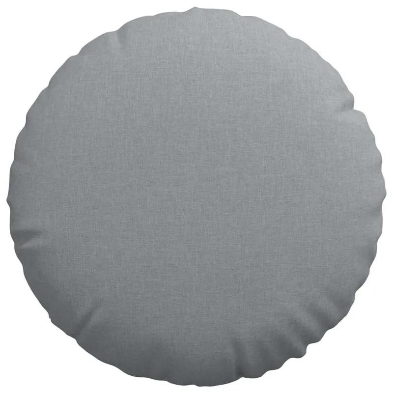 Sėdynių pagalvėlės 2 pcs Šviesiai pilka Ø50 x 19 cm audinys