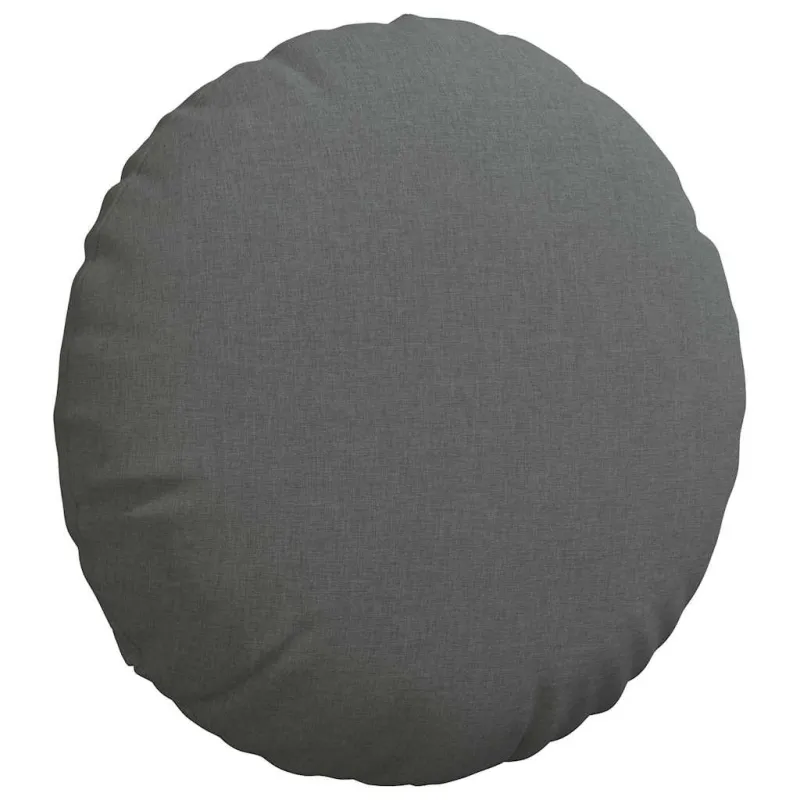 Sėdynių pagalvėlės 2 pcs Tamsiai pilka Ø50 x 19 cm audinys