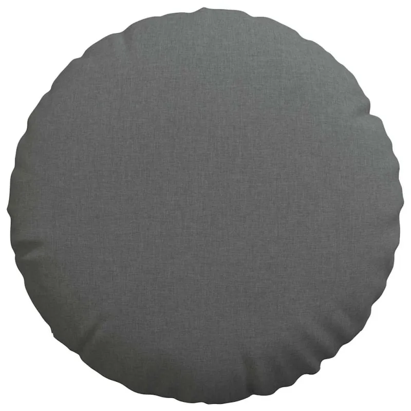 Sėdynių pagalvėlės 2 pcs Tamsiai pilka Ø50 x 19 cm audinys