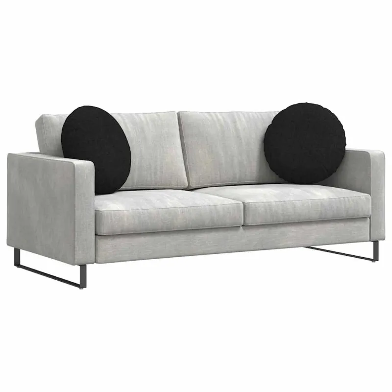 Sėdynių pagalvėlės 2 pcs Juoda Ø50 x 19 cm audinys