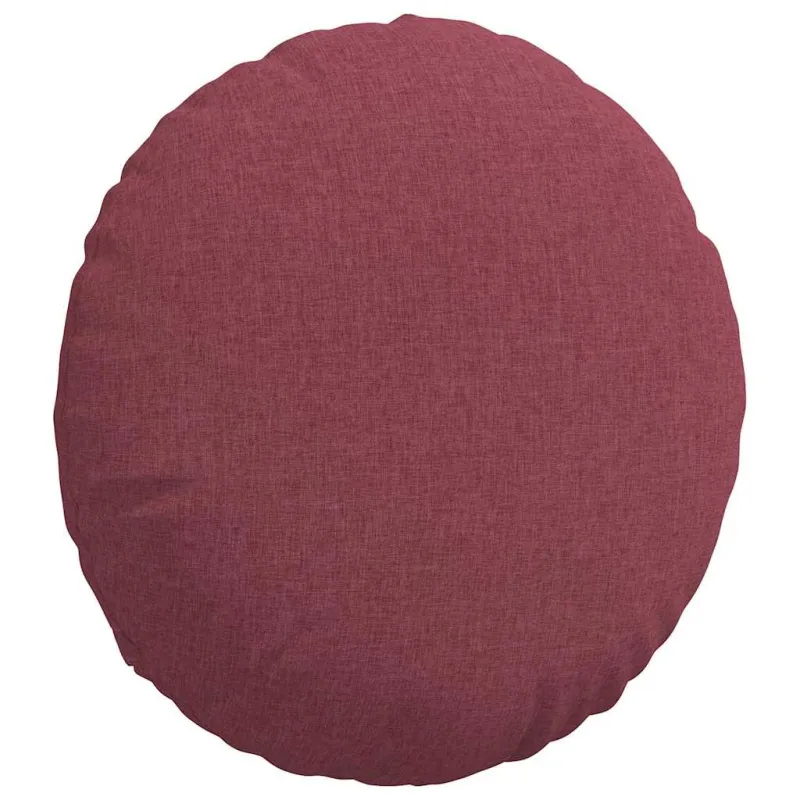 Sėdynių pagalvėlės 2 pcs Vyno raudona Ø50 x 19 cm audinys