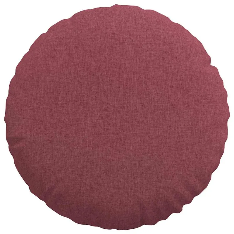 Sėdynių pagalvėlės 2 pcs Vyno raudona Ø50 x 19 cm audinys
