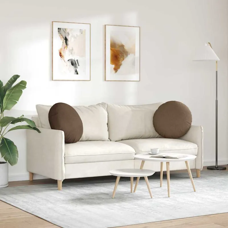 Sėdynių pagalvėlės 2 pcs Ruda Ø50 x 19 cm audinys