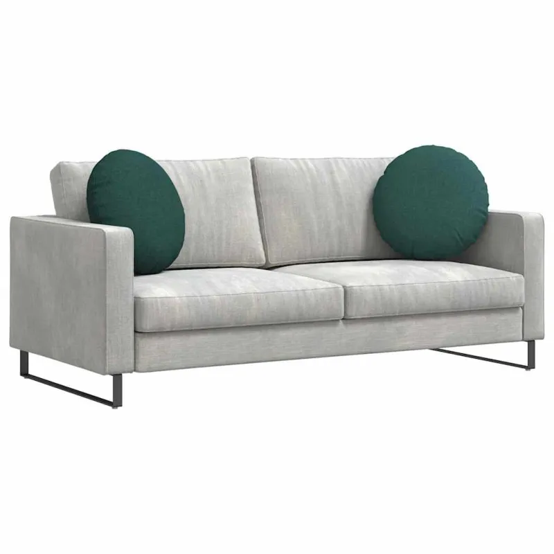 Sėdynių pagalvėlės 2 pcs Tamsiai žalia Ø50 x 19 cm audinys