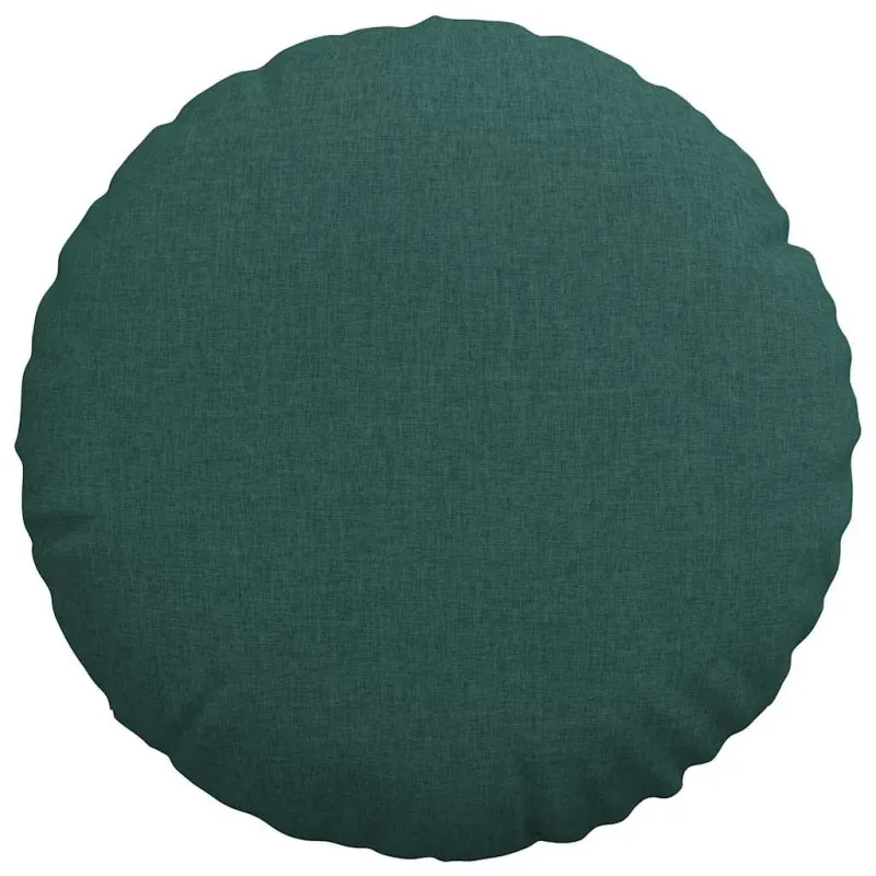Sėdynių pagalvėlės 2 pcs Tamsiai žalia Ø50 x 19 cm audinys