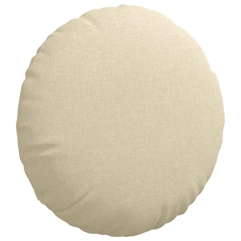Sėdynių pagalvėlės 2 pcs Kreminė Ø50 x 19 cm audinys