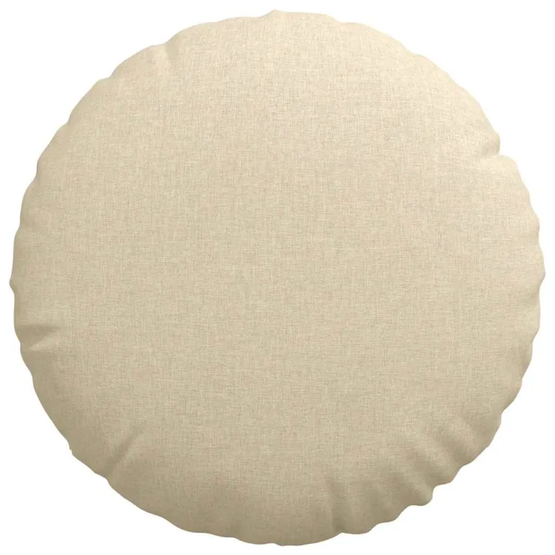 Sėdynių pagalvėlės 2 pcs Kreminė Ø50 x 19 cm audinys