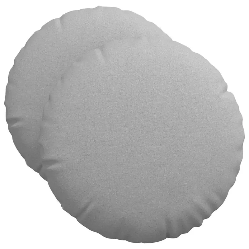 Sėdynių pagalvėlės 2 pcs Debesų pilka Ø50 x 19 cm audinys