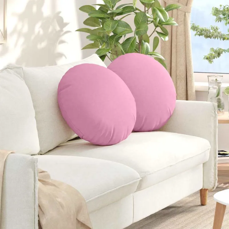 Sėdynių pagalvėlės 2 pcs Rožinė Ø50 x 19 cm audinys