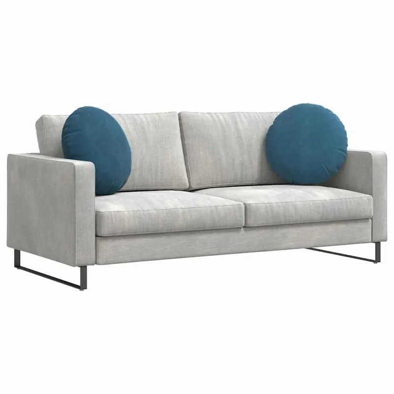 Sėdynių pagalvėlės 2 pcs Mėlyna Ø50 x 19 cm Aksomas