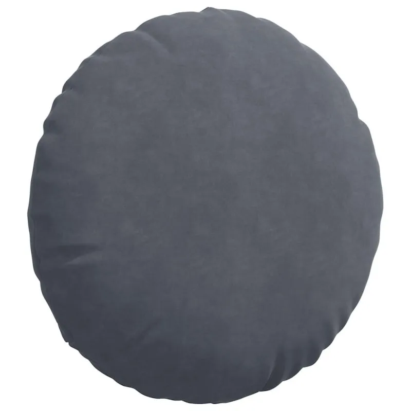Sėdynių pagalvėlės 2 pcs Tamsiai pilka Ø50 x 19 cm Aksomas