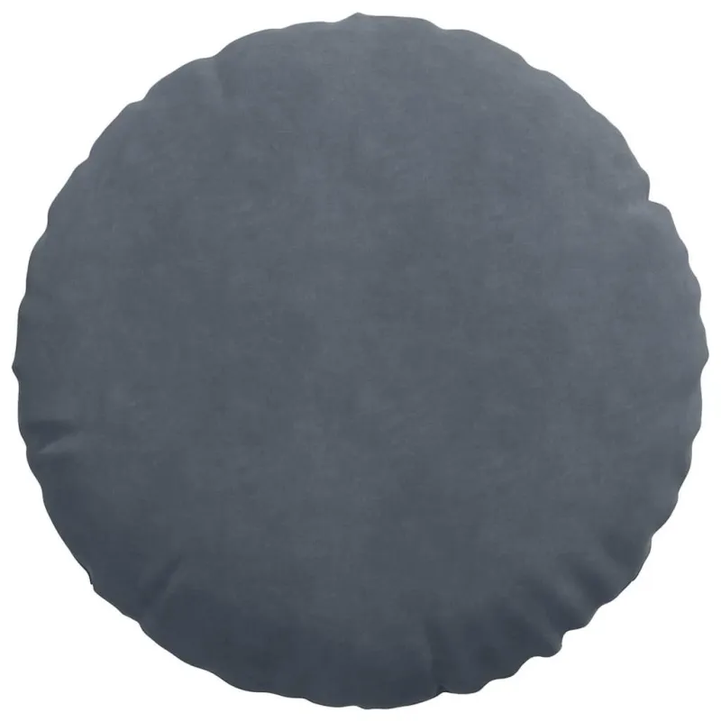 Sėdynių pagalvėlės 2 pcs Tamsiai pilka Ø50 x 19 cm Aksomas