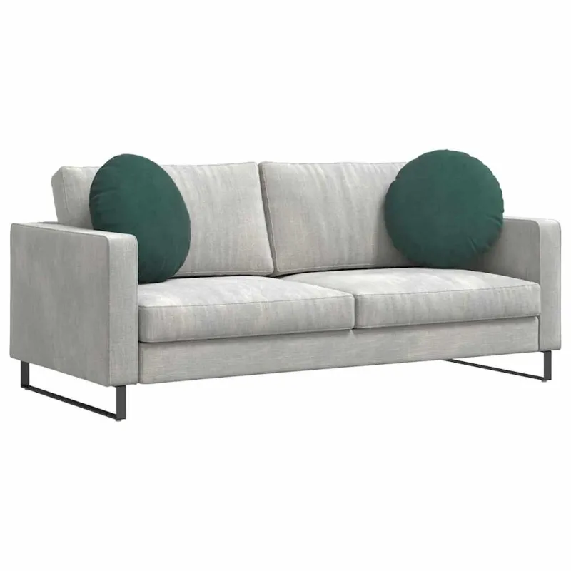 Sėdynių pagalvėlės 2 pcs Tamsiai žalia Ø50 x 19 cm Aksomas
