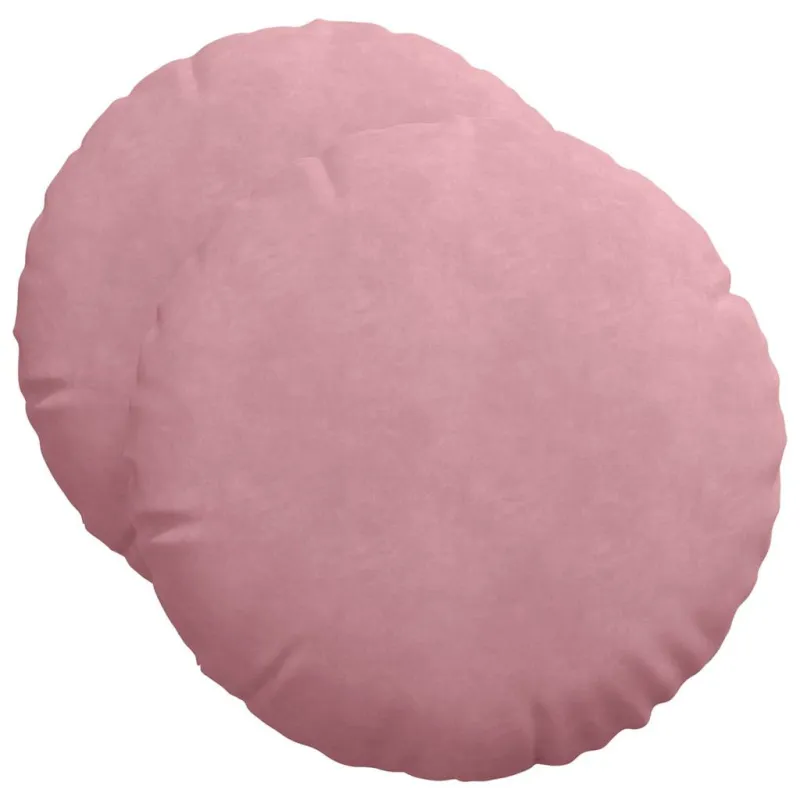 Sėdynių pagalvėlės 2 pcs Rožinė Ø50 x 19 cm Aksomas