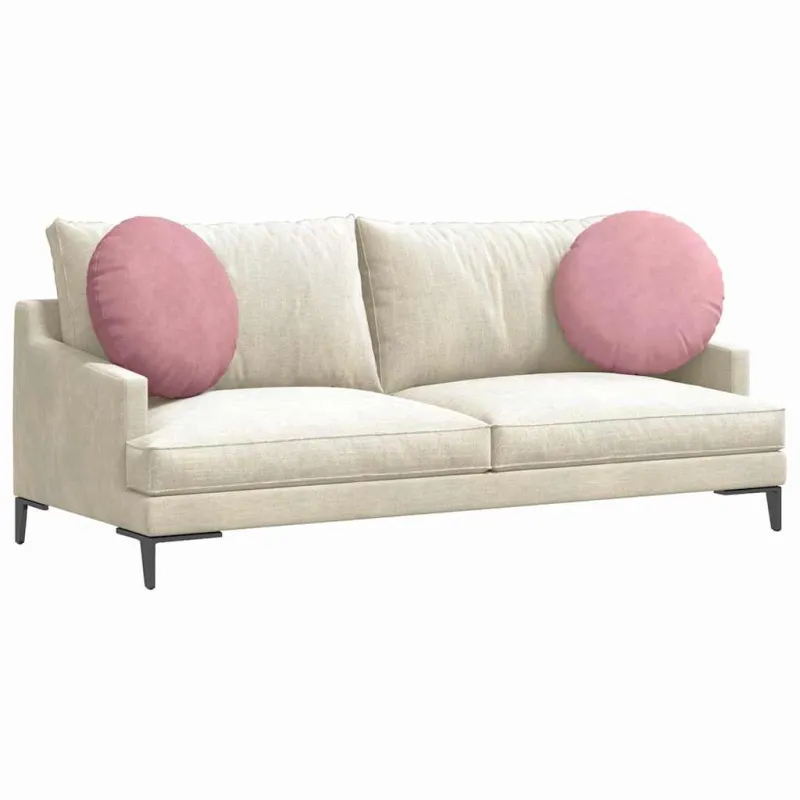 Sėdynių pagalvėlės 2 pcs Rožinė Ø50 x 19 cm Aksomas