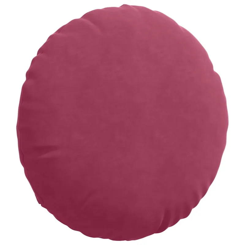 Sėdynių pagalvėlės 2 pcs Vyno raudona Ø50 x 19 cm Aksomas
