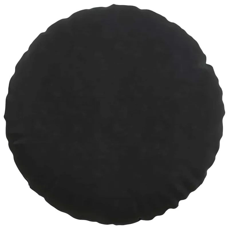 Sėdynių pagalvėlės 2 pcs Juoda Ø50 x 19 cm Aksomas