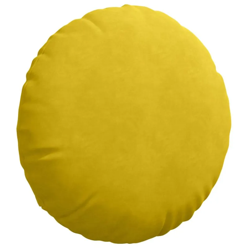 Sėdynių pagalvėlės 2 pcs Geltona Ø50 x 19 cm Aksomas