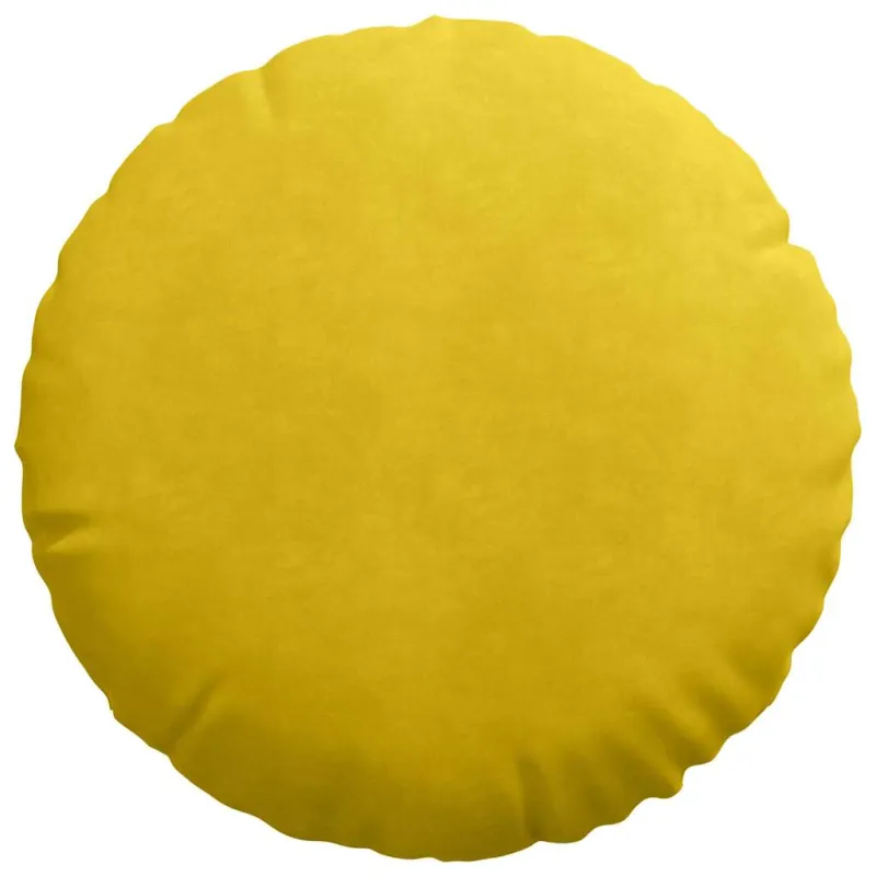 Sėdynių pagalvėlės 2 pcs Geltona Ø50 x 19 cm Aksomas