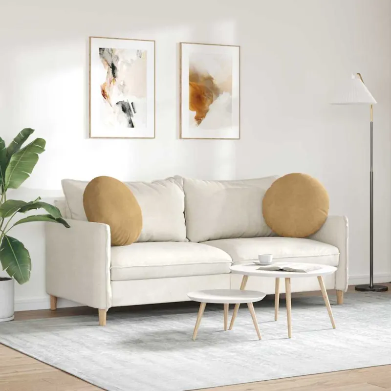 Sėdynių pagalvėlės 2 pcs Ruda Ø50 x 19 cm Aksomas