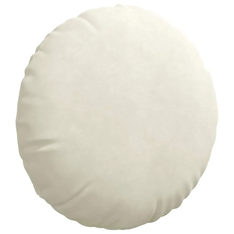 Sėdynių pagalvėlės 2 pcs Kreminė Ø50 x 19 cm Aksomas