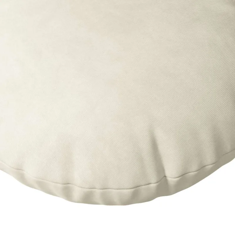 Sėdynių pagalvėlės 2 pcs Kreminė Ø50 x 19 cm Aksomas