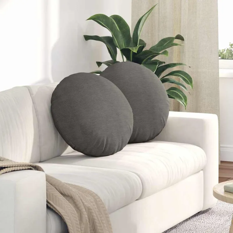 Sėdynių pagalvėlės 2 pcs Šviesiai pilka Ø50 x 19 cm