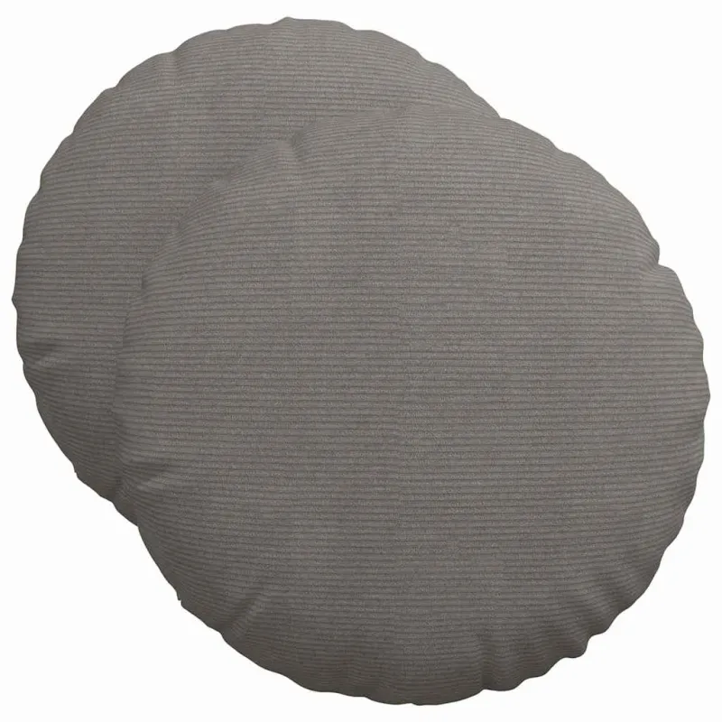 Sėdynių pagalvėlės 2 pcs Šviesiai pilka Ø50 x 19 cm
